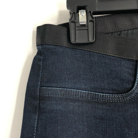 HELMUT LANG Skinny Jeans Pull On Stretch Denim Black Waistband 28 Made in USA - Picture 3 of 9